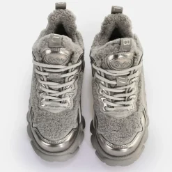 Online BUFFALO Cld Chai Warm Baskets Basses Vegan Argent/Bleu Gris