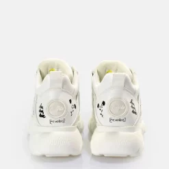 Cheap BUFFALO Cld Corin Baskets Basses Vegan Graffiti Doodle Blanc