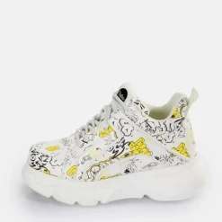 Fashion BUFFALO Cld Corin Baskets Basses Vegan Graffiti Blanc Weis/Graffiti