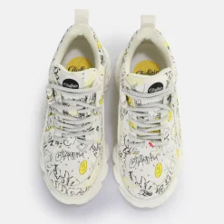 Fashion BUFFALO Cld Corin Baskets Basses Vegan Graffiti Blanc Weis/Graffiti