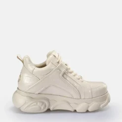 Shop BUFFALO Cld Corin Baskets Basses Vegan Croco Cream Creme