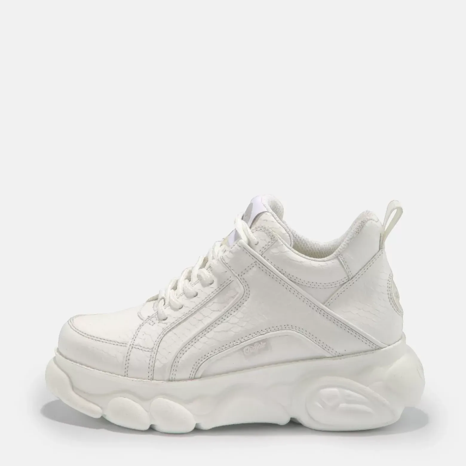 Best BUFFALO Cld Corin Baskets Veganes Blanc Snake White
