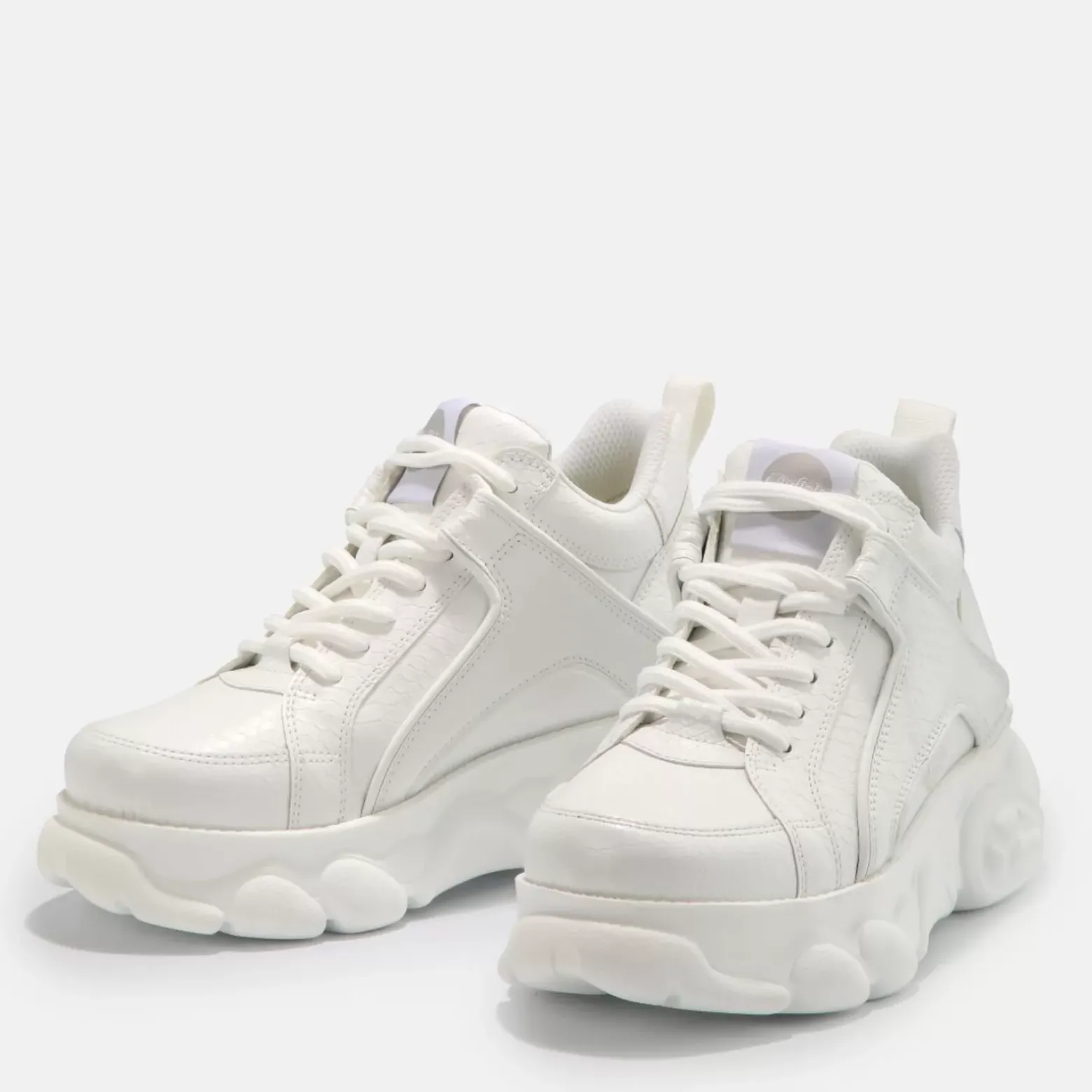 Best BUFFALO Cld Corin Baskets Veganes Blanc Snake White