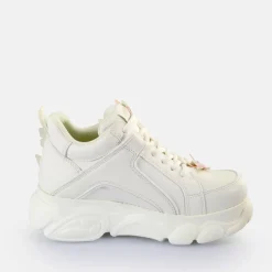 Sale BUFFALO Cld Corin Butterflies Baskets Basses Veganes Blanc Multicolore Rose