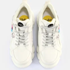 Sale BUFFALO Cld Corin Button Baskets Basses Veganes Blanc