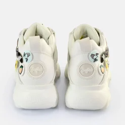 Sale BUFFALO Cld Corin Button Baskets Basses Veganes Blanc