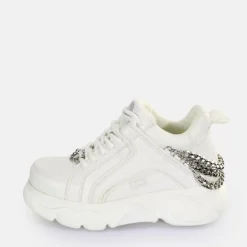Best Sale BUFFALO Cld Corin Chain 2.0 Baskets Basses Vegan Blanc/ Argent