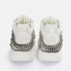 Best Sale BUFFALO Cld Corin Chain 2.0 Baskets Basses Vegan Blanc/ Argent