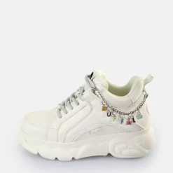 Sale BUFFALO Cld Corin Charms Baskets Basses Veganes Blanc Silber/Weis