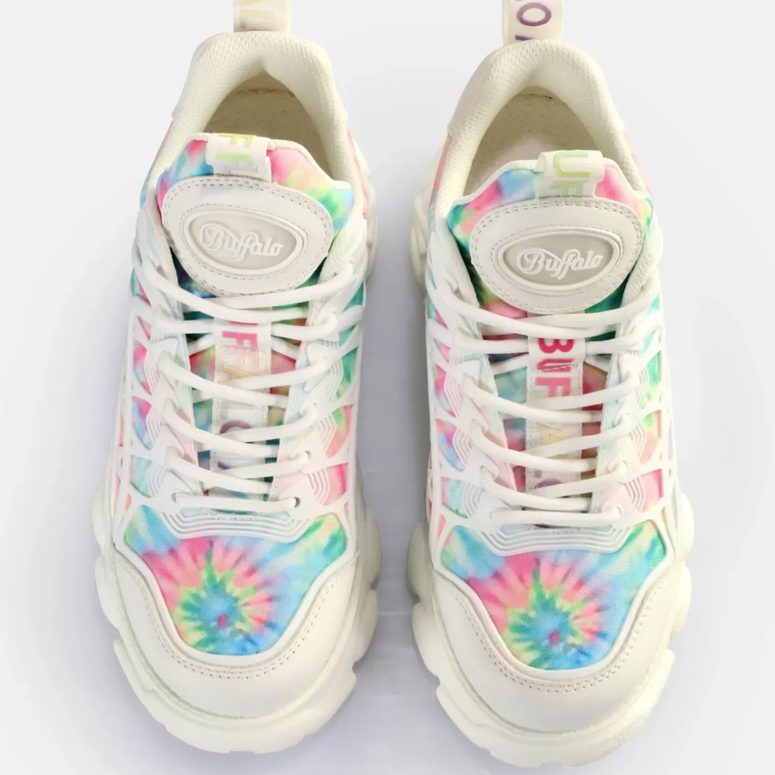 Hot BUFFALO Cld Flow Baskets Basses Veganes-Multicolore Blanc