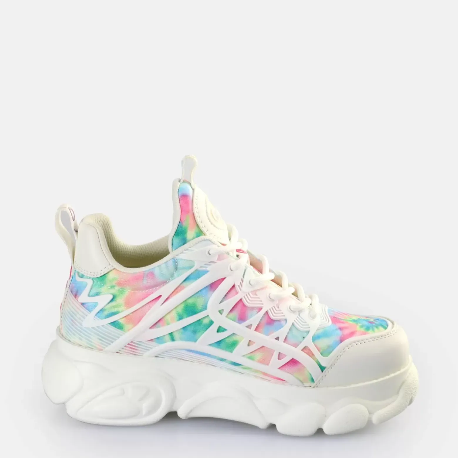 Hot BUFFALO Cld Flow Baskets Basses Veganes-Multicolore Blanc