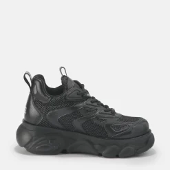 Fashion BUFFALO Cld Grid Men Baskets Veganes Noir