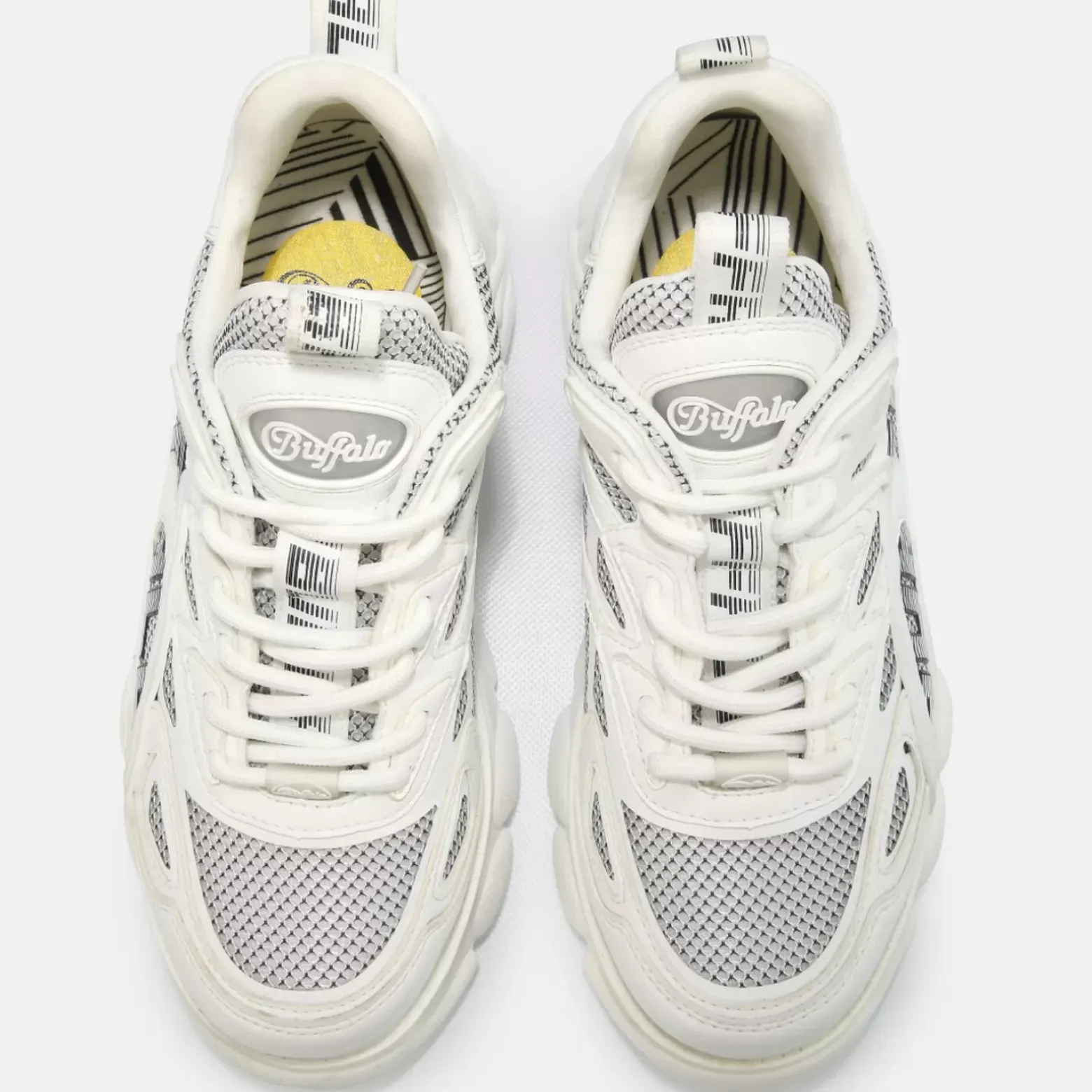 Online BUFFALO Cld Grid Men Baskets Veganes Blanc