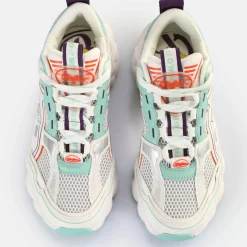 Best Sale BUFFALO Cld Run Jog Baskets Basses Veganes/Menthe/Corail Blanc