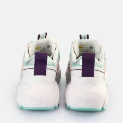 Best Sale BUFFALO Cld Run Jog Baskets Basses Veganes/Menthe/Corail Blanc