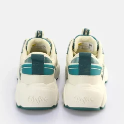 New BUFFALO Cld Run Jog Baskets Basses Veganes/Vert Creme