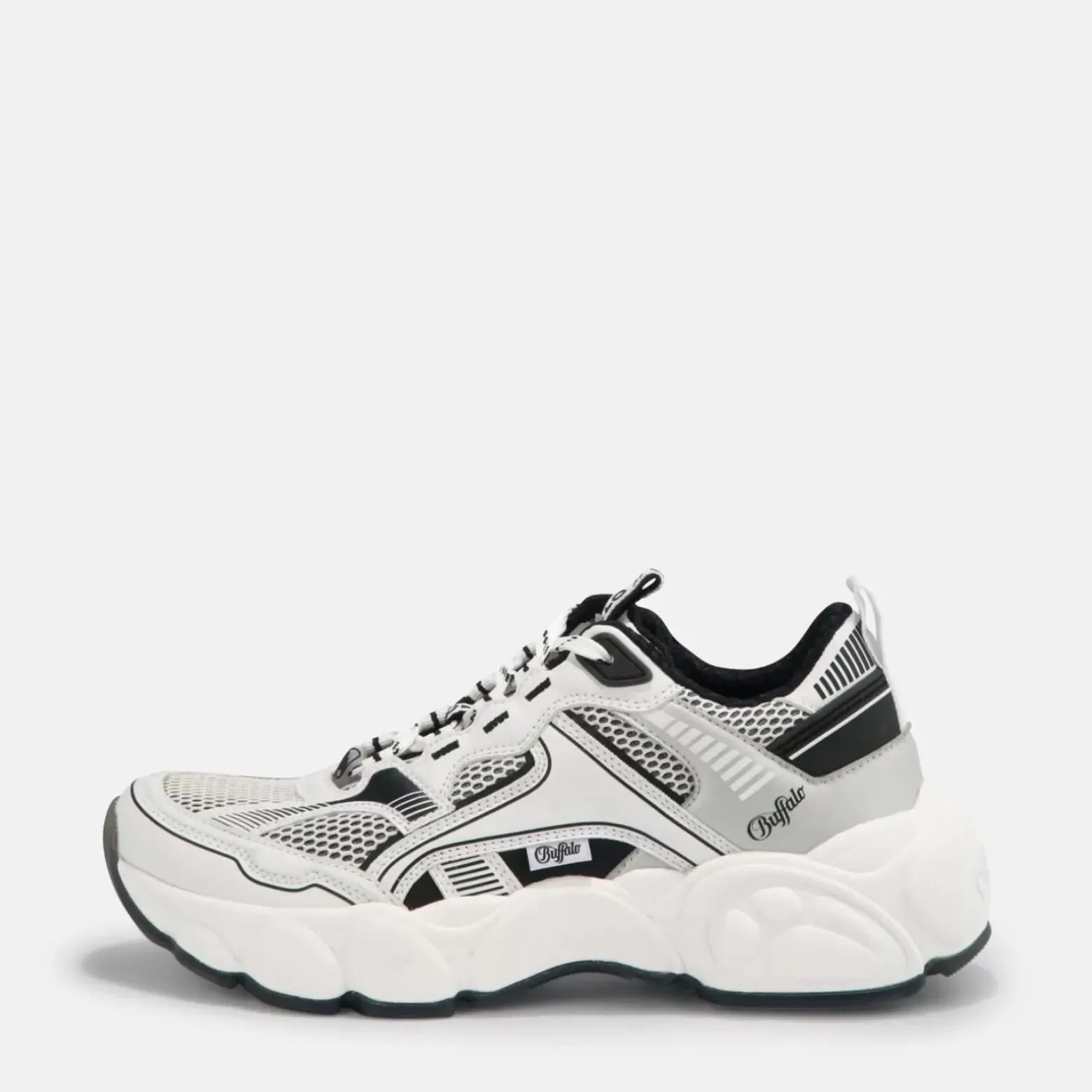 Hot BUFFALO Cld Run Jog Sneaker Low Vegan Noir/Blanc Noir-Blanc