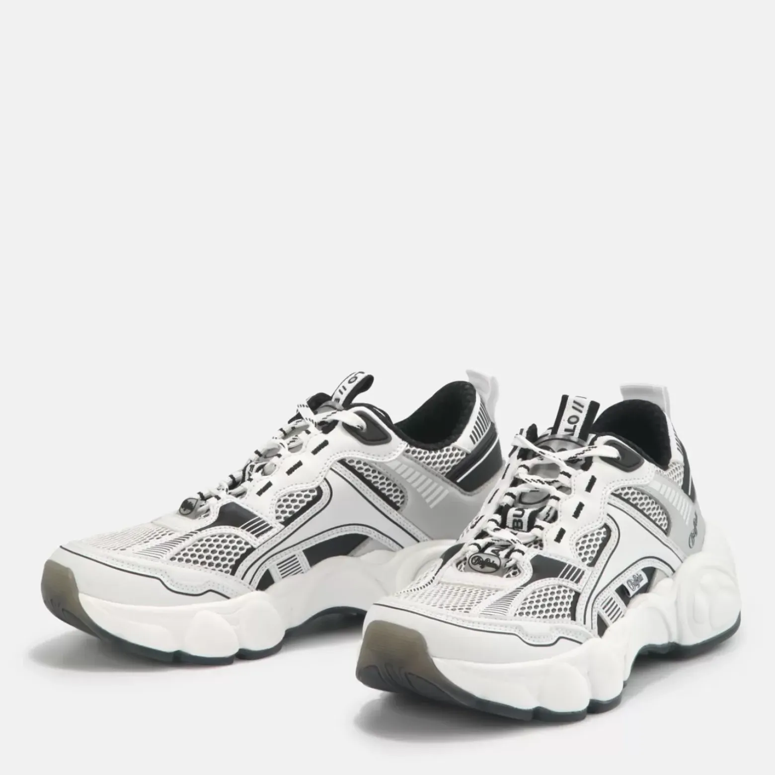 Hot BUFFALO Cld Run Jog Sneaker Low Vegan Noir/Blanc Noir-Blanc