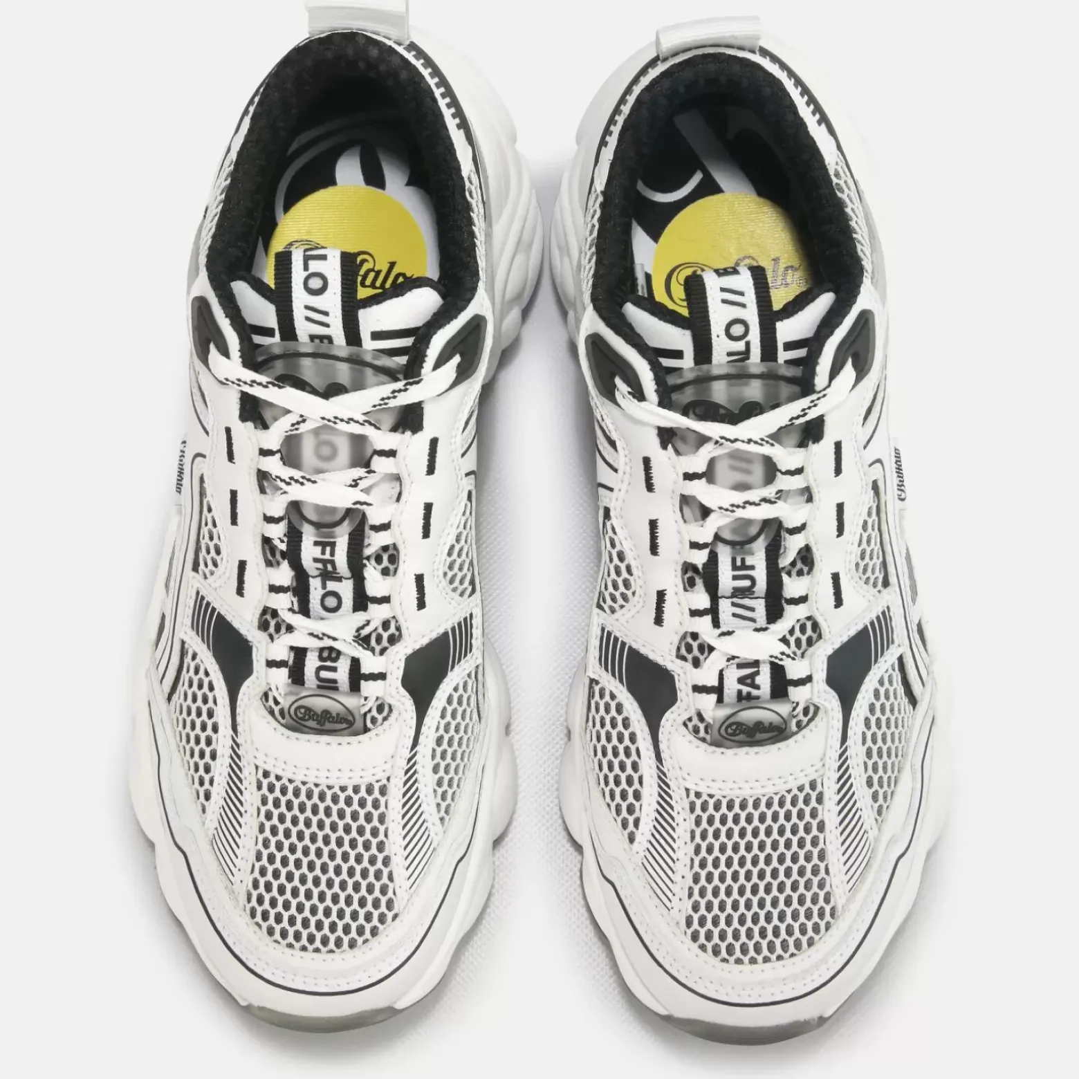 Hot BUFFALO Cld Run Jog Sneaker Low Vegan Noir/Blanc Noir-Blanc