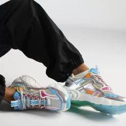 Discount BUFFALO Cld Run Rog Baskets Basses Veganes Argente/ Violet