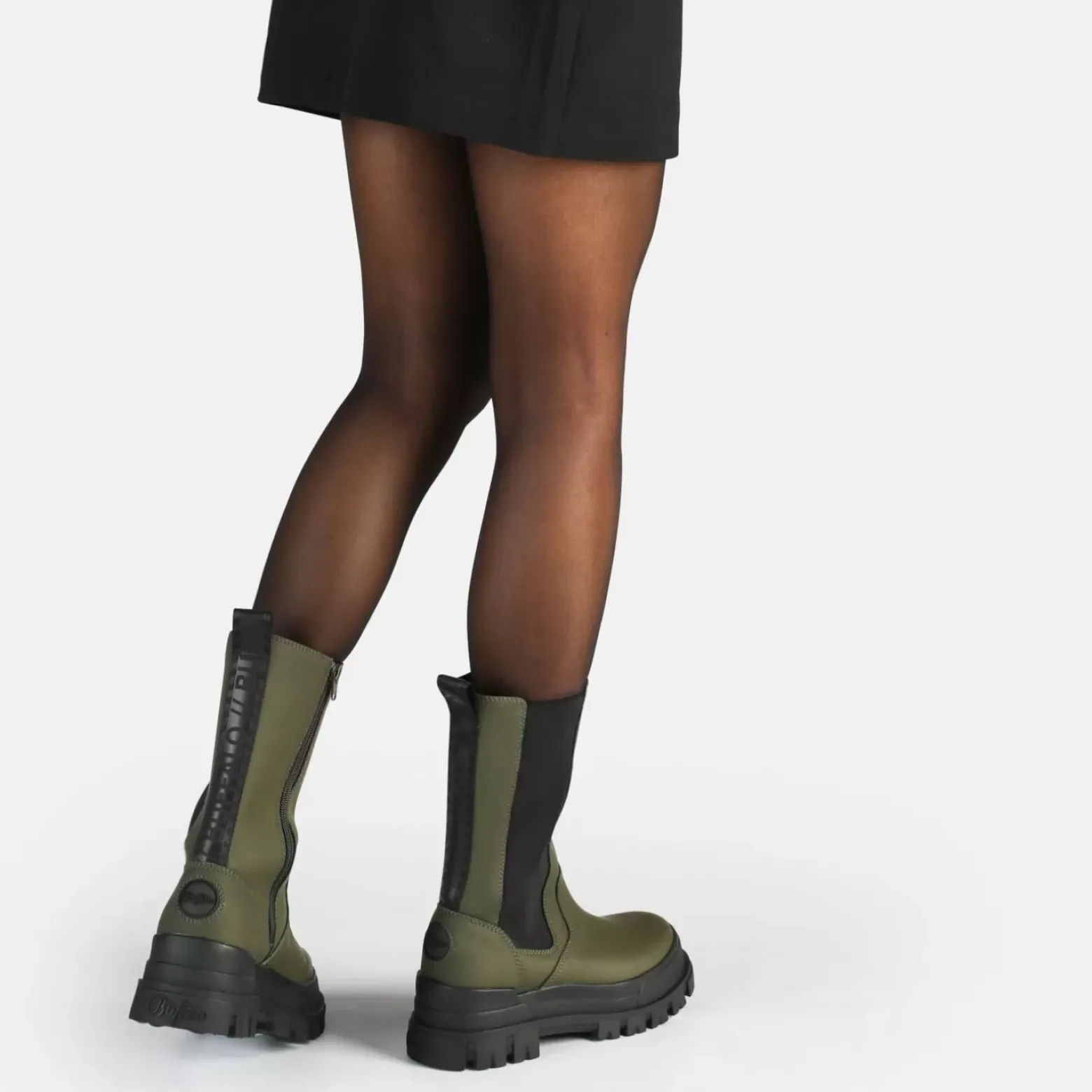 Flash Sale BUFFALO Clf Rain Chelsea Hi Bottes Aspha Vegan Kaki Beige