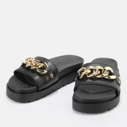 Best Sale BUFFALO Eve Chain Sandales A Plateforme Veganes Noir