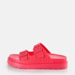 Sale BUFFALO Eve Sol Claquettes De Piscine A Plateforme Veganes Hot Pink Rose Vif