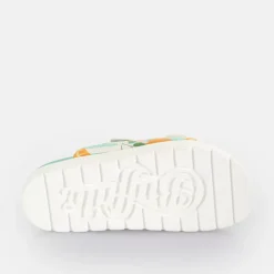 Outlet BUFFALO Eve Sol Claquettes De Piscine A Plateforme Veganes/Orange Vert