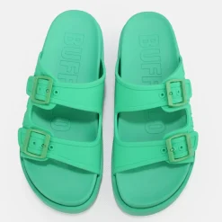 Best BUFFALO Eve Sol Sandales A Plateforme Veganes Vert