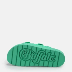 Best BUFFALO Eve Sol Sandales A Plateforme Veganes Vert