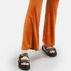 Outlet BUFFALO Eve Stud Sandales A Plateforme Veganes Noir