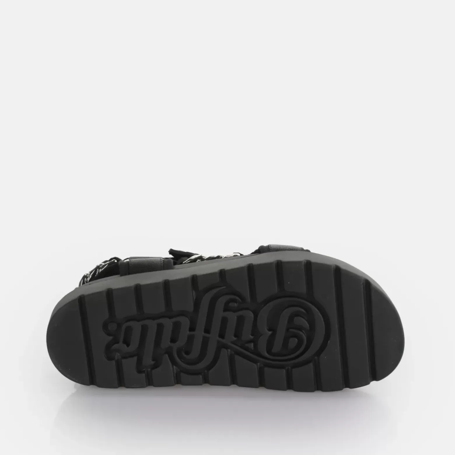 Fashion BUFFALO Eve Track C Claquettes De Piscine A Plateforme Veganes/Argente Noir