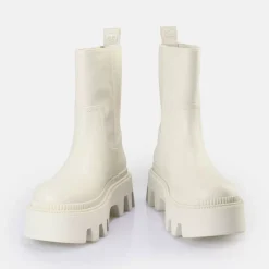 Fashion BUFFALO Flora Chelsea Hi Bottes Vegan Creme