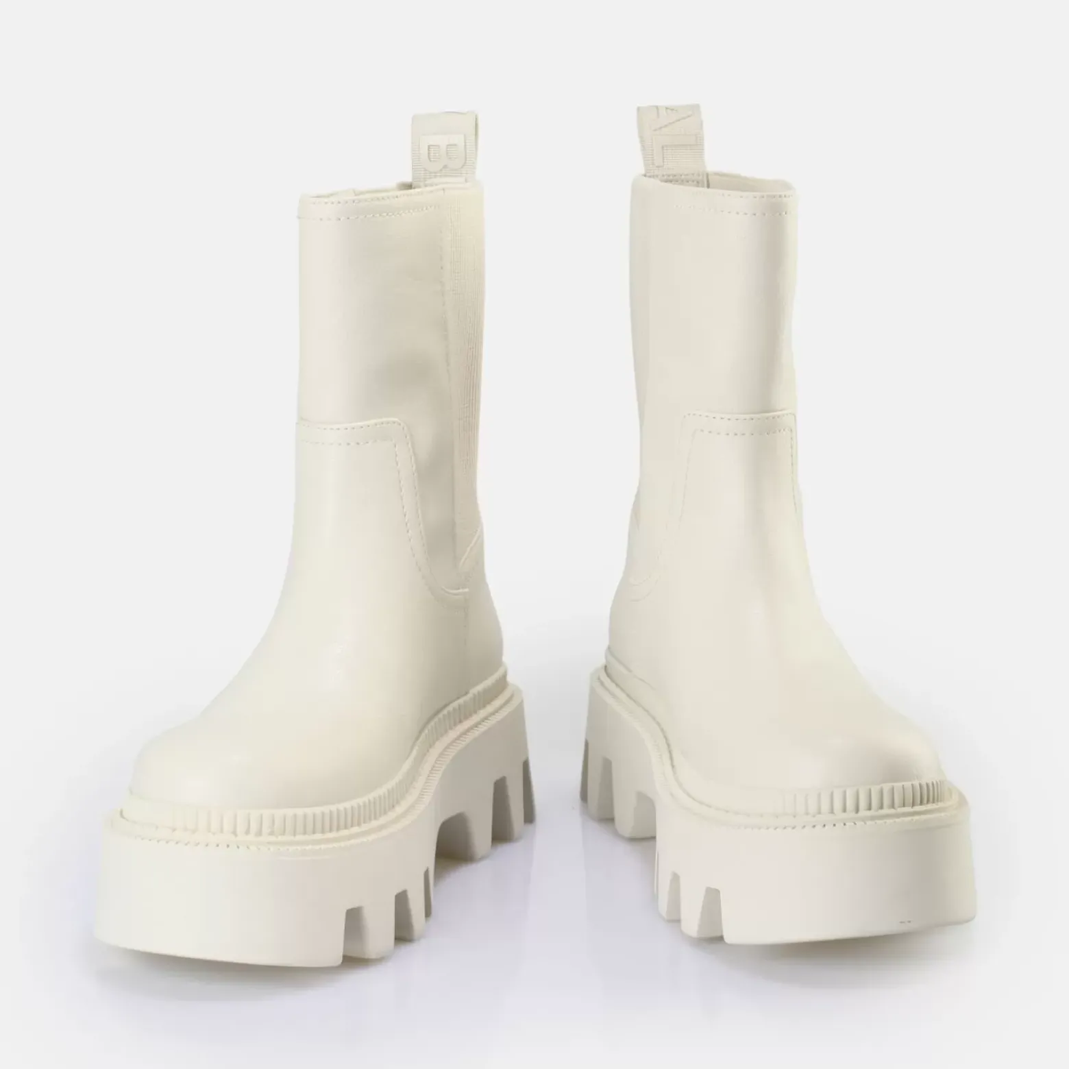 Fashion BUFFALO Flora Chelsea Hi Bottes Vegan Creme