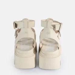 Hot BUFFALO Flora Fisher Sandales A Plateforme Veganes Creme