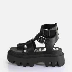 Shop BUFFALO Flora Fisher Sandales A Plateforme Veganes Noir