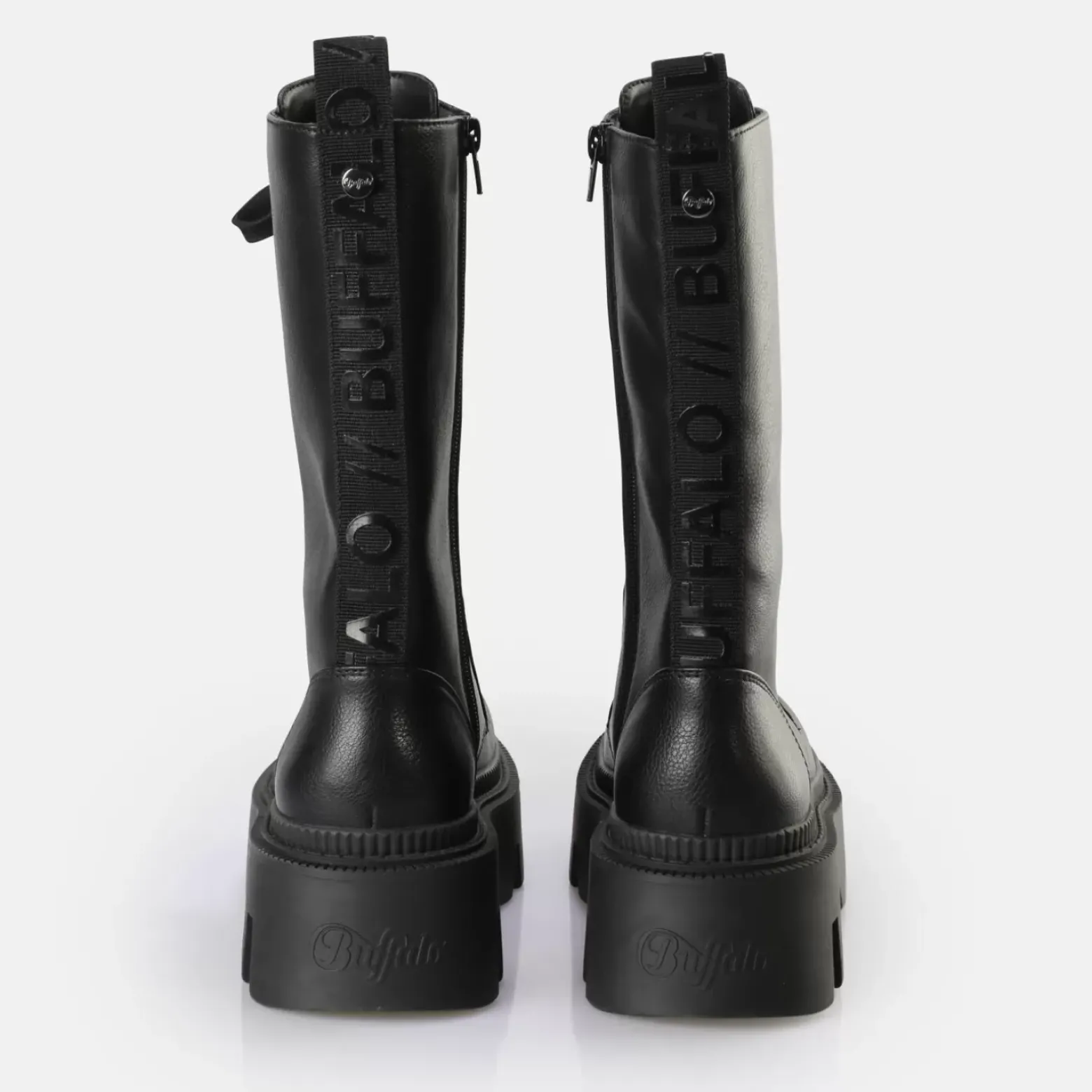 Flash Sale BUFFALO Flora Laceup Hi Bottes Vegan Noir