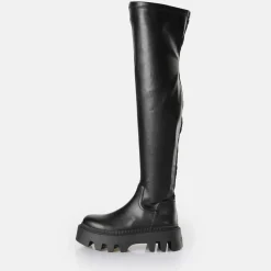 Discount BUFFALO Flora Overknee Bottes Vegan Noir