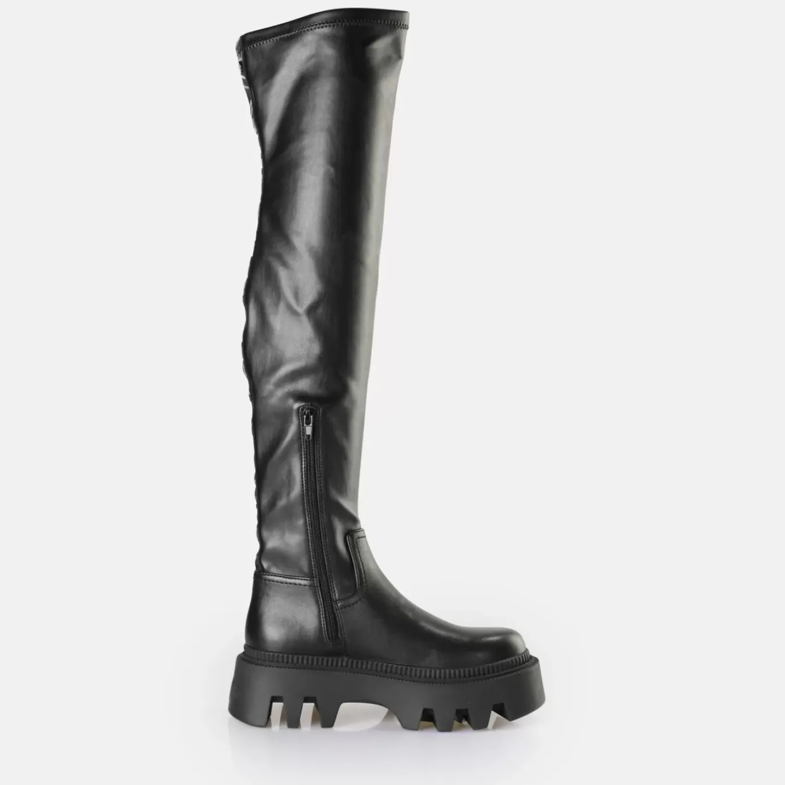 Discount BUFFALO Flora Overknee Bottes Vegan Noir