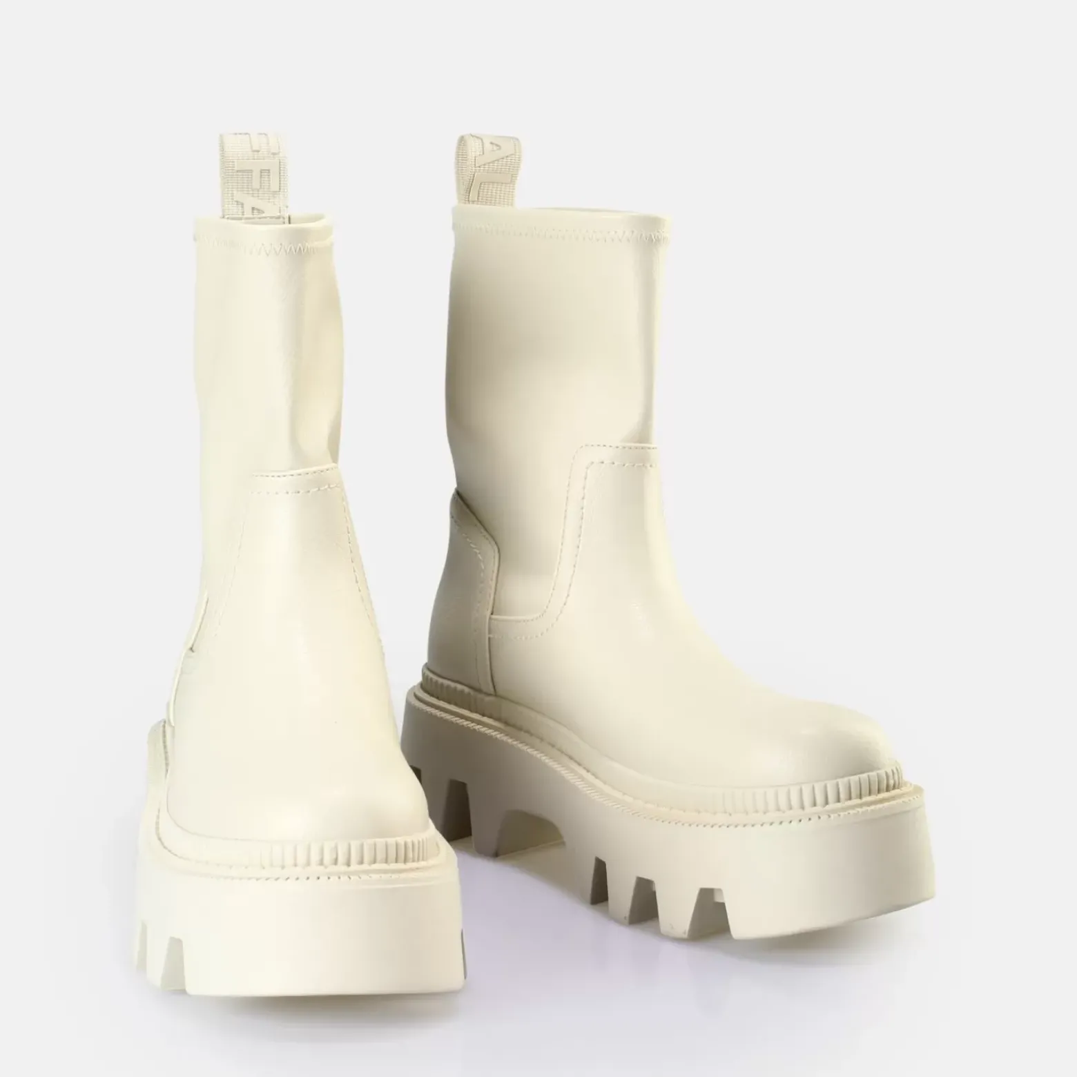 Best BUFFALO Flora Sockboot Bottes Vegan Creme