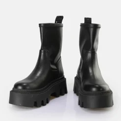 Fashion BUFFALO Flora Sockboot Bottes Vegan Noir