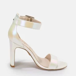 Shop BUFFALO Jean Ankle Sandales Veganes Perle Blanc