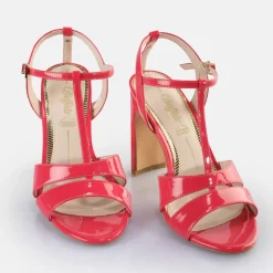 Store BUFFALO Jean Cage Sandales A Talon Veganes Rose Fonce Rose Vif