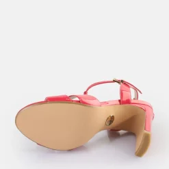 Store BUFFALO Jean Cage Sandales A Talon Veganes Rose Fonce Rose Vif