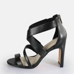 Best BUFFALO Jean Flow Sandales A Talon Veganes Noir