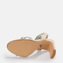 Cheap BUFFALO Jean Glam Sandales Veganes Blanc Blanc Casse