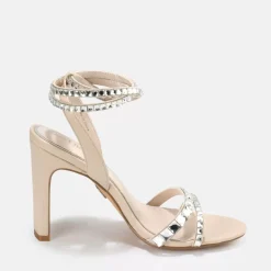 Cheap BUFFALO Jean Glam Sandales Veganes Blanc Blanc Casse