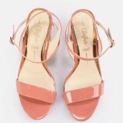 Flash Sale BUFFALO Jean Neat Sandales A Talon Vegan Berry Rouge