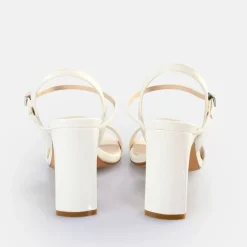 Store BUFFALO Jean Neat Sandales A Talon Veganes Blanc