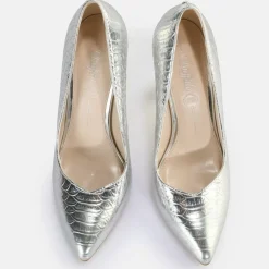 Shop BUFFALO Jolie Escarpins Vegan Snake Silver Argent